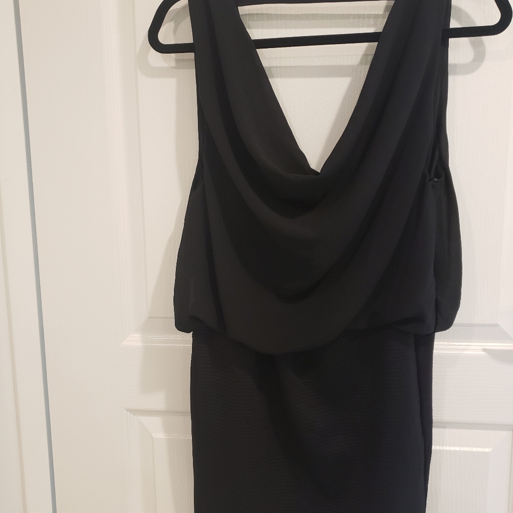 Short low-back black dress